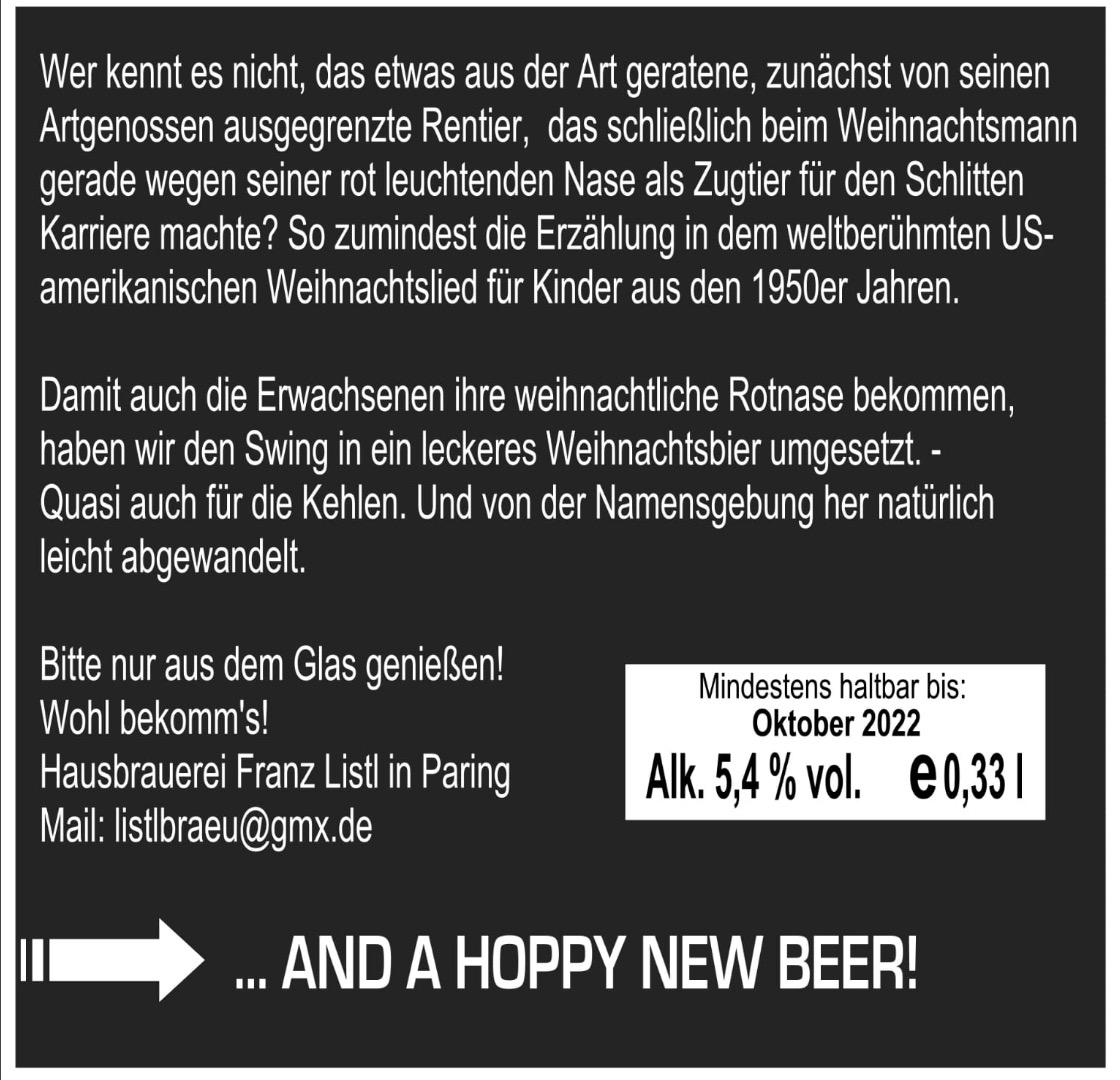 Etikett Brewdolph hinten